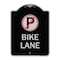 Signmission No Parking Symbol Bike Lane Heavy-Gauge Aluminum Architectural Sign, 24" x 18", BS-1824-23817 A-DES-BS-1824-23817 - alternate 1